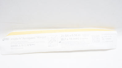 BD 381511 Insyte-N Autoguard Shielded I.V. Cath. Winged 24Ga x 0.56inch 20mL/min